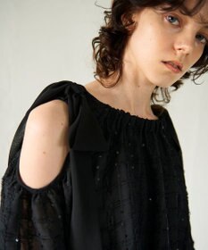 GRACE CONTINENTAL チュールフリルフレアトップ