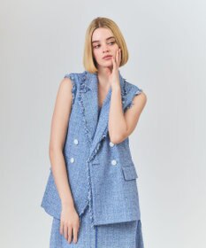 GRACE CONTINENTAL シャンブレーツイードジレ