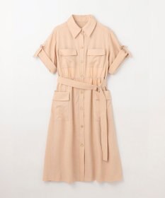 GRACE CONTINENTAL リネンタッチサファリドレス