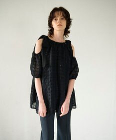 GRACE CONTINENTAL チュールフリルフレアトップ