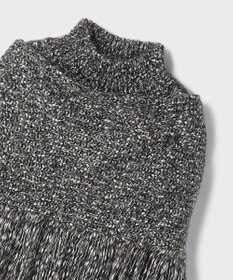 GRACE CONTINENTAL フリンジケープニットトップ