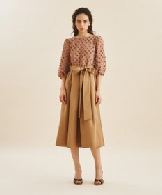 極美品 GRACE CONTINENTAL フェザーボーダーワンピース ロープボーダーワンピース / GRACE CONTINENTAL | GRACE