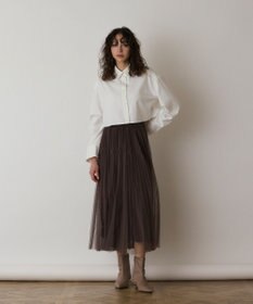 GRACE CONTINENTAL タックスリーブデニムシャツ