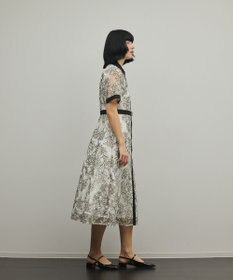GRACE CONTINENTAL フラワーコード刺繍ワンピース