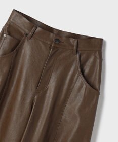 GRACE CONTINENTAL カーブフェイクレザーパンツ