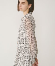 GRACE CONTINENTAL チェーンチェックプリントワンピース