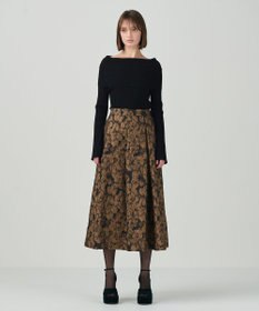 GRACE CONTINENTAL ジャガードタックスカート