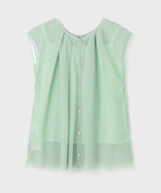 GRACE CONTINENTAL チュールタックノースリーブ