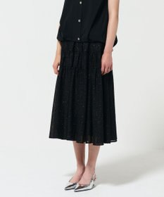 GRACE CONTINENTAL シフォンカットジャガードスカート