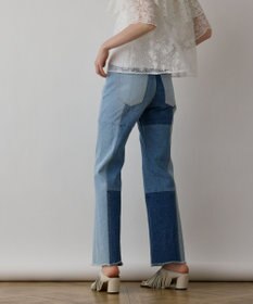 GRACE CONTINENTAL パッチワークデニムパンツ