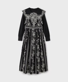 GRACE CONTINENTAL パターン刺繍ワンピース