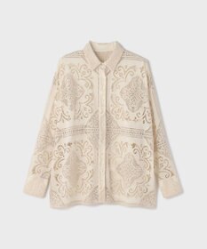 GRACE CONTINENTAL パネル刺繍シャツ