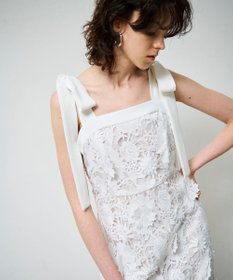 GRACE CONTINENTAL ケミカルフラワーレースワンピース