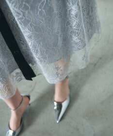 GRACE CONTINENTAL レーススパンコールワンピース