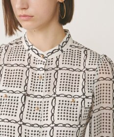 GRACE CONTINENTAL チェーンチェックプリントワンピース