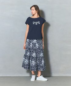 GRACE CONTINENTAL ボタニカルカットワークスカート