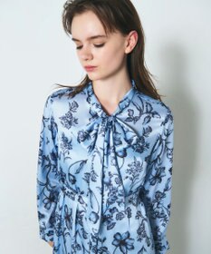 GRACE CONTINENTAL オリエンタルフラワープリントワンピース