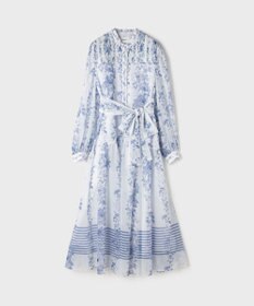 GRACE CONTINENTAL フラワープリントティアードワンピース