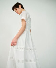 GRACE CONTINENTAL レース切替フレアワンピース