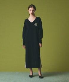 GRACE CONTINENTAL ライン配色ニットワンピース