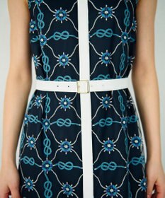 GRACE CONTINENTAL マリン刺繍チュールワンピース