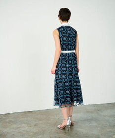 GRACE CONTINENTAL マリン刺繍チュールワンピース