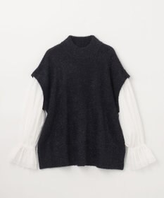 GRACE CONTINENTAL フェザーニットコンビトップ