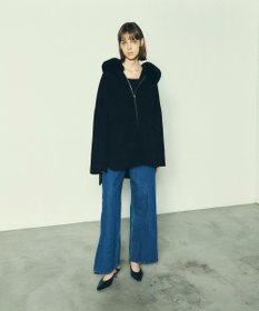 GRACE CONTINENTAL フードファーリバーポンチョ