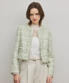 GRACE CONTINENTAL ミックスツイードジャケット