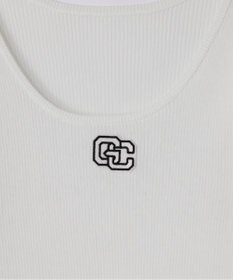 GRACE CONTINENTAL ロゴ刺繍リブトップ