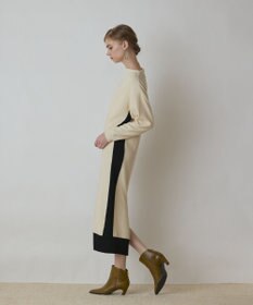 GRACE CONTINENTAL バイカラーカットワンピース