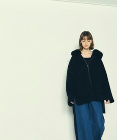 GRACE CONTINENTAL フードファーリバーポンチョ