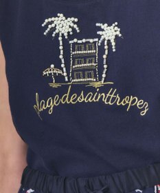 GRACE CONTINENTAL ビジューモチーフノースリーブ