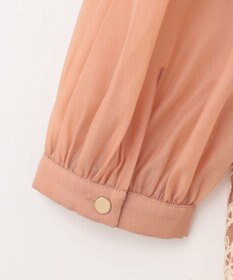 GRACE CONTINENTAL オーガン袖コード刺繍ドレス