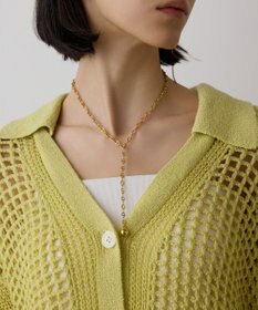 GRACE CONTINENTAL メッシュスキッパーニットカーディガン