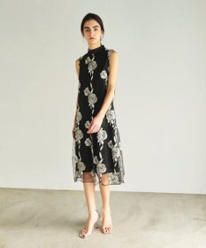 KAREN MILLEN ロングドレス ワンピース 刺繍 ハイネック タイト KAREN MILLEN ロングドレス ワンピース タイト ビーズ刺繍 長袖