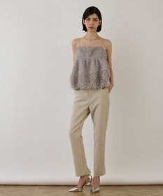 GRACE CONTINENTAL ストレッチテーパードパンツ