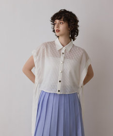 GRACE CONTINENTAL メッシュポンチョシャツ