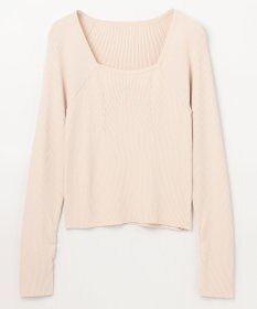 GRACE CONTINENTAL リブスクエアニットトップ