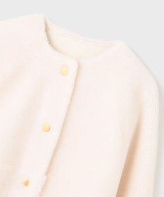 GRACE CONTINENTAL ノーカラーフェイクムートンジャケット