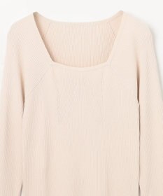 GRACE CONTINENTAL リブスクエアニットトップ