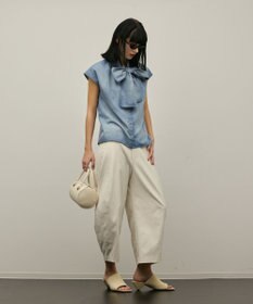 GRACE CONTINENTAL シアーデニムボウタイブラウス