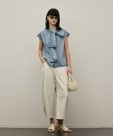 GRACE CONTINENTAL シアーデニムボウタイブラウス