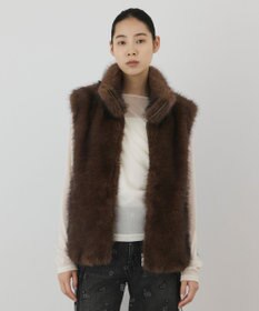 GRACE CONTINENTAL フェイクファージレ ブラウン