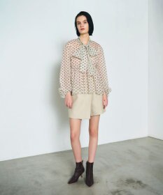 GRACE CONTINENTAL ドットフロッキーチュールトップ