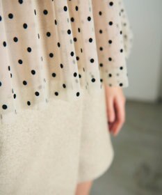 GRACE CONTINENTAL ドットフロッキーチュールトップ