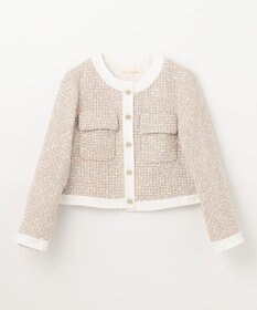 GRACE CONTINENTAL ツイードトリミングジャケット