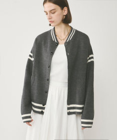 GRACE CONTINENTAL ニットスタジャン グレー