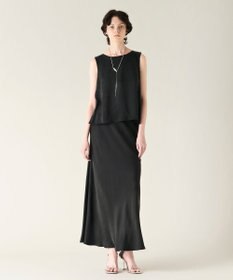 GRACE CONTINENTAL キュプラサテントップ ブラック