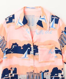 GRACE CONTINENTAL マリンプリントシャツドレス